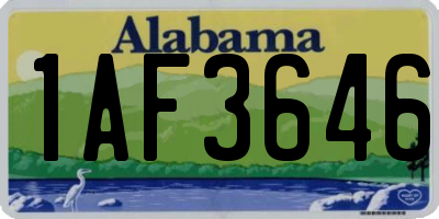 AL license plate 1AF3646