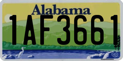 AL license plate 1AF3661