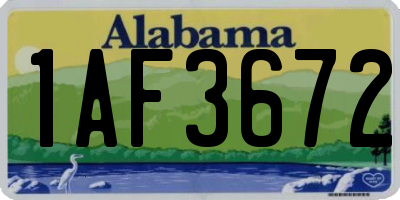 AL license plate 1AF3672
