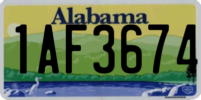 AL license plate 1AF3674