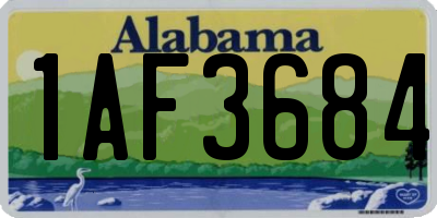 AL license plate 1AF3684