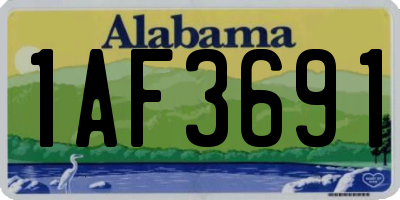 AL license plate 1AF3691