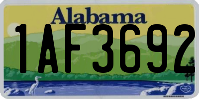 AL license plate 1AF3692