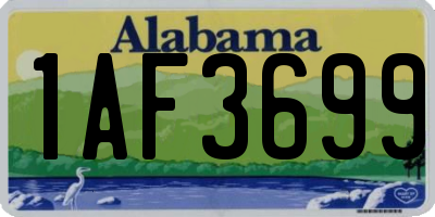 AL license plate 1AF3699