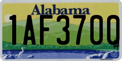 AL license plate 1AF3700