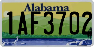 AL license plate 1AF3702