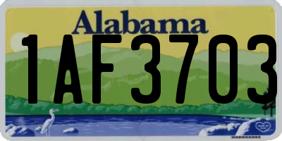 AL license plate 1AF3703