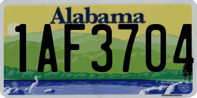 AL license plate 1AF3704