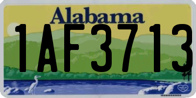 AL license plate 1AF3713
