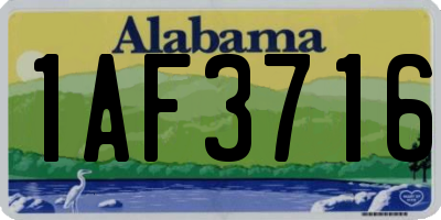 AL license plate 1AF3716