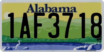 AL license plate 1AF3718