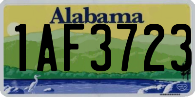 AL license plate 1AF3723