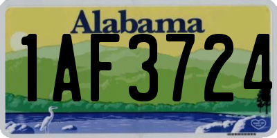 AL license plate 1AF3724