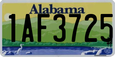AL license plate 1AF3725