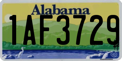 AL license plate 1AF3729