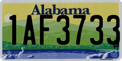 AL license plate 1AF3733