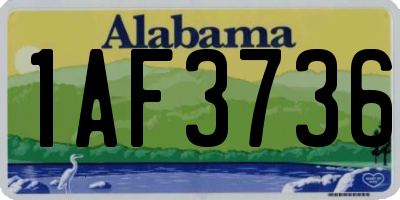 AL license plate 1AF3736