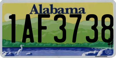 AL license plate 1AF3738