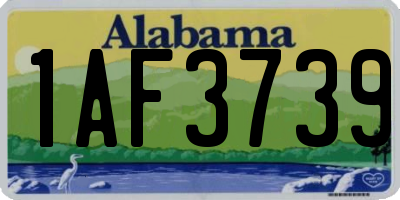 AL license plate 1AF3739