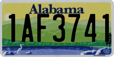 AL license plate 1AF3741