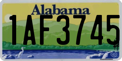 AL license plate 1AF3745