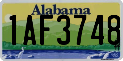 AL license plate 1AF3748