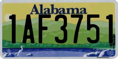 AL license plate 1AF3751