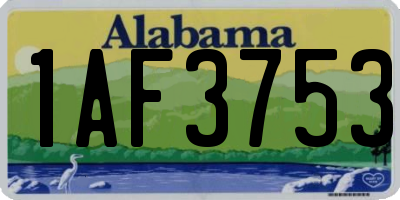AL license plate 1AF3753