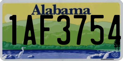 AL license plate 1AF3754
