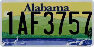 AL license plate 1AF3757