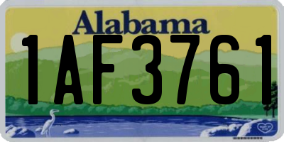 AL license plate 1AF3761