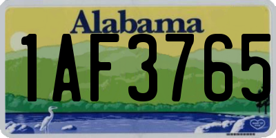 AL license plate 1AF3765