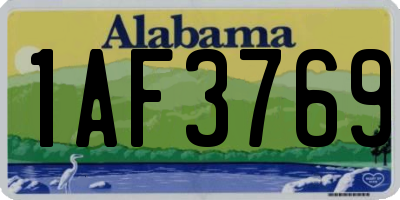 AL license plate 1AF3769