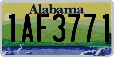 AL license plate 1AF3771