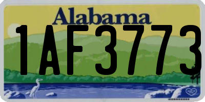 AL license plate 1AF3773