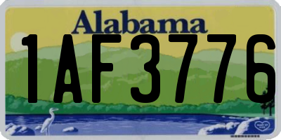 AL license plate 1AF3776