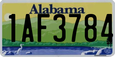 AL license plate 1AF3784