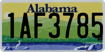 AL license plate 1AF3785