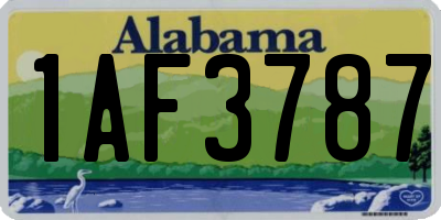 AL license plate 1AF3787
