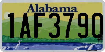 AL license plate 1AF3790