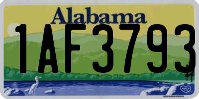 AL license plate 1AF3793