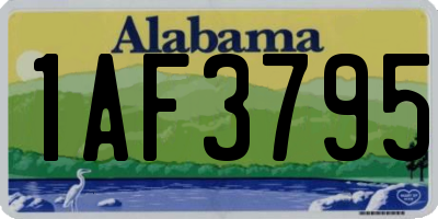 AL license plate 1AF3795