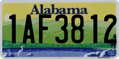 AL license plate 1AF3812