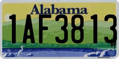 AL license plate 1AF3813