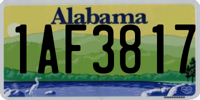 AL license plate 1AF3817