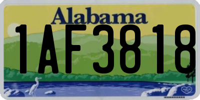 AL license plate 1AF3818