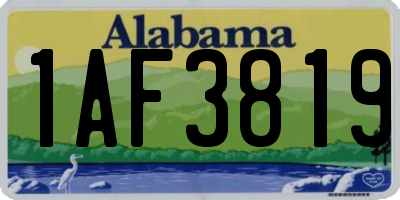AL license plate 1AF3819
