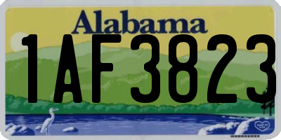AL license plate 1AF3823