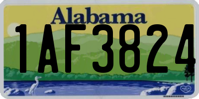 AL license plate 1AF3824
