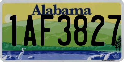 AL license plate 1AF3827